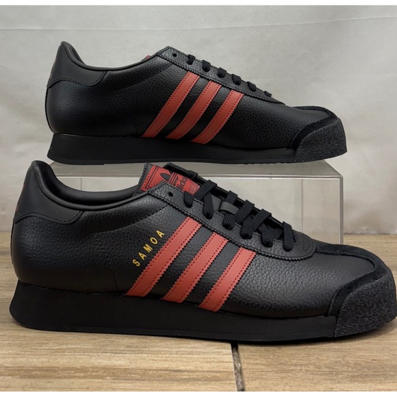 adidas Other - Adidas Samoa Originals Mens Size 13 Leather Sneakers Shoes Black Red